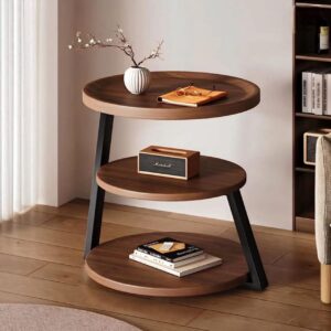3-Tier Round Walnut Side Table 37% off