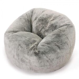Plush Faux Fur Bean Bag Chair Grey 48% off